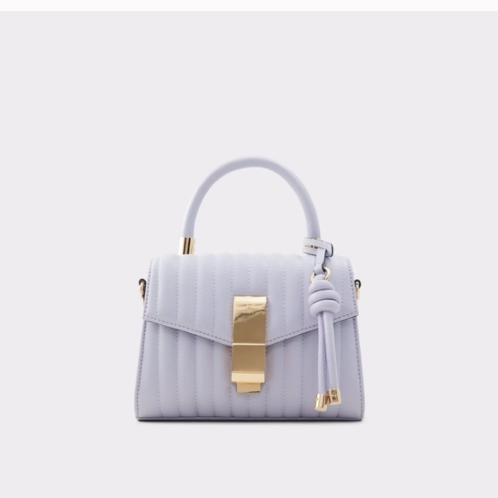 ALDO Lavender Handbag with Gold Accents